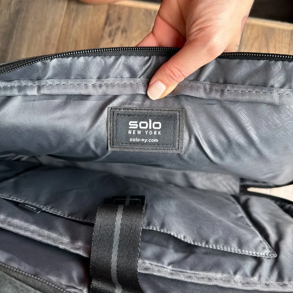 SOLO New York Duane Hybrid Briefcase Backpack Black‎ Removable Shoulder Strap